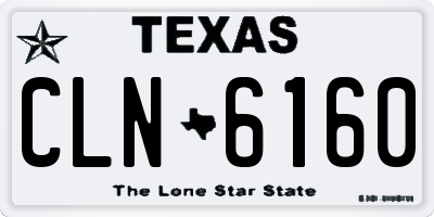 TX license plate CLN6160
