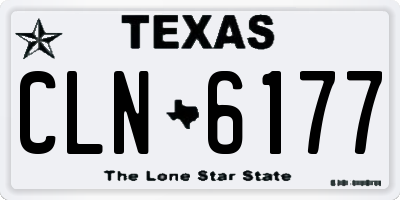 TX license plate CLN6177