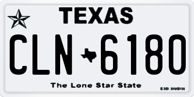 TX license plate CLN6180