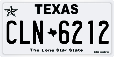 TX license plate CLN6212