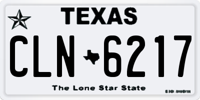 TX license plate CLN6217