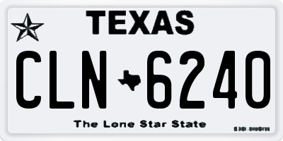 TX license plate CLN6240