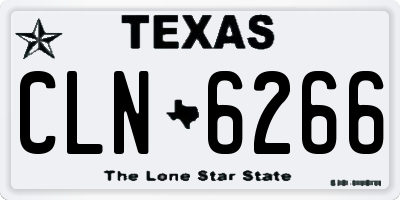 TX license plate CLN6266