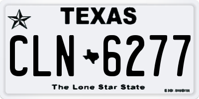TX license plate CLN6277
