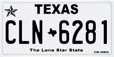 TX license plate CLN6281