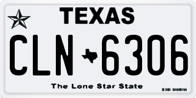 TX license plate CLN6306