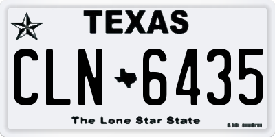 TX license plate CLN6435
