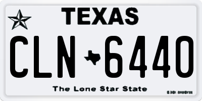 TX license plate CLN6440