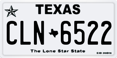 TX license plate CLN6522