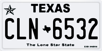 TX license plate CLN6532