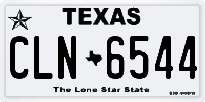 TX license plate CLN6544