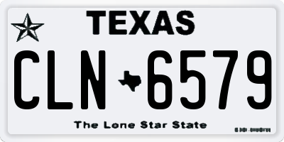 TX license plate CLN6579