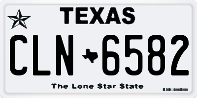 TX license plate CLN6582
