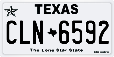 TX license plate CLN6592