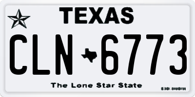 TX license plate CLN6773