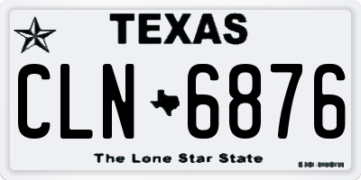 TX license plate CLN6876