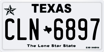 TX license plate CLN6897