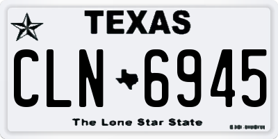 TX license plate CLN6945