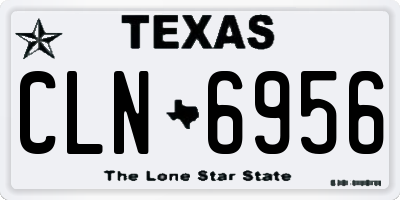 TX license plate CLN6956