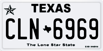 TX license plate CLN6969