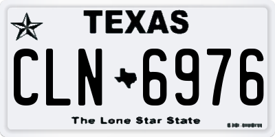 TX license plate CLN6976