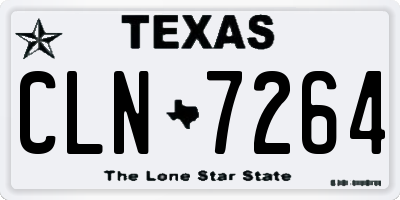 TX license plate CLN7264