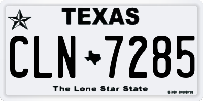 TX license plate CLN7285