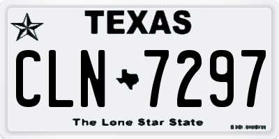 TX license plate CLN7297