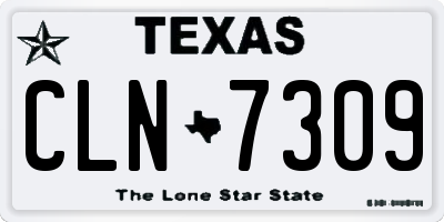 TX license plate CLN7309