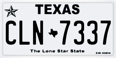 TX license plate CLN7337