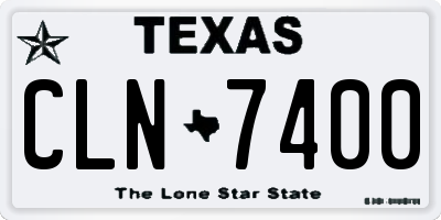 TX license plate CLN7400