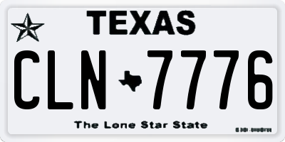 TX license plate CLN7776