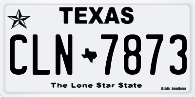 TX license plate CLN7873