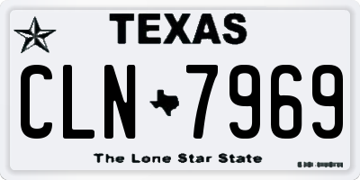 TX license plate CLN7969