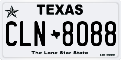 TX license plate CLN8088