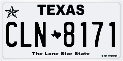 TX license plate CLN8171
