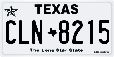 TX license plate CLN8215