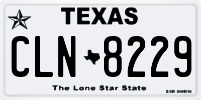 TX license plate CLN8229