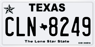 TX license plate CLN8249