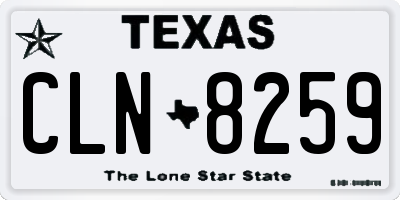 TX license plate CLN8259