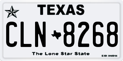 TX license plate CLN8268