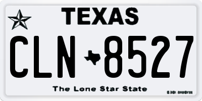 TX license plate CLN8527