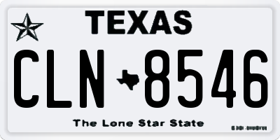 TX license plate CLN8546