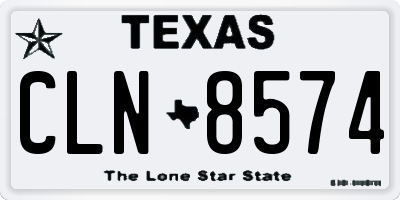 TX license plate CLN8574