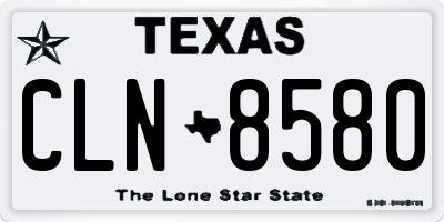 TX license plate CLN8580