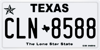 TX license plate CLN8588