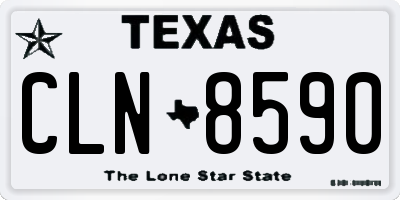 TX license plate CLN8590