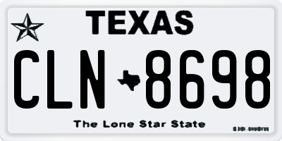 TX license plate CLN8698