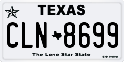 TX license plate CLN8699