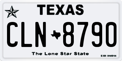 TX license plate CLN8790